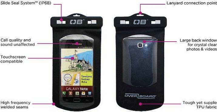 Для Вашего iPhone предлагаем OverBoard OB1106BLK. Непромокаемый бокс для водного спорта.
